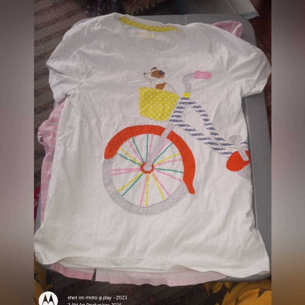 Mini Boden Dog Bicycle Short sleeve shirt
